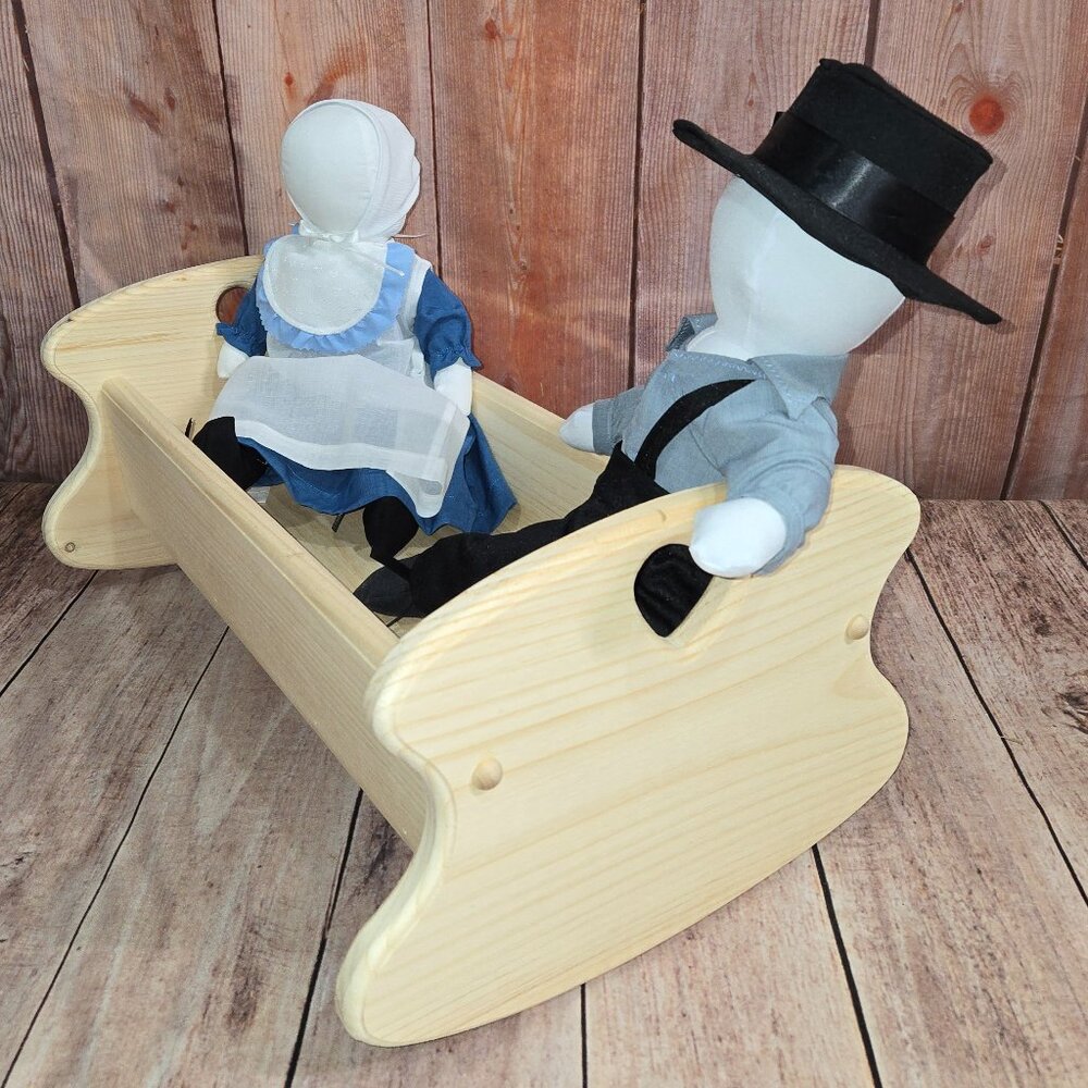 Authentic Amish Boy & Girl Doll Set - Handmade Collectible Toys New Color Varies